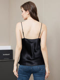 SilkSilky-ES-Seda-Pura-Sin-mangas-Cuello-en-V-Top-de-tirantes-Negro-002