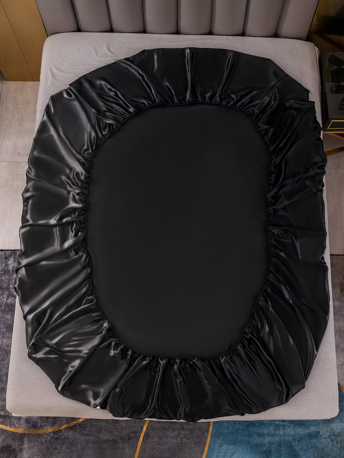 [Negro] SilkSilky-ES 19Momme Seda Pura Bedding Set 003