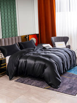 [Negro] SilkSilky-ES 25Momme Juego de ropa de cama 004