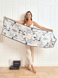 SilkSilky ES Seda Pura Scarf Azul 004