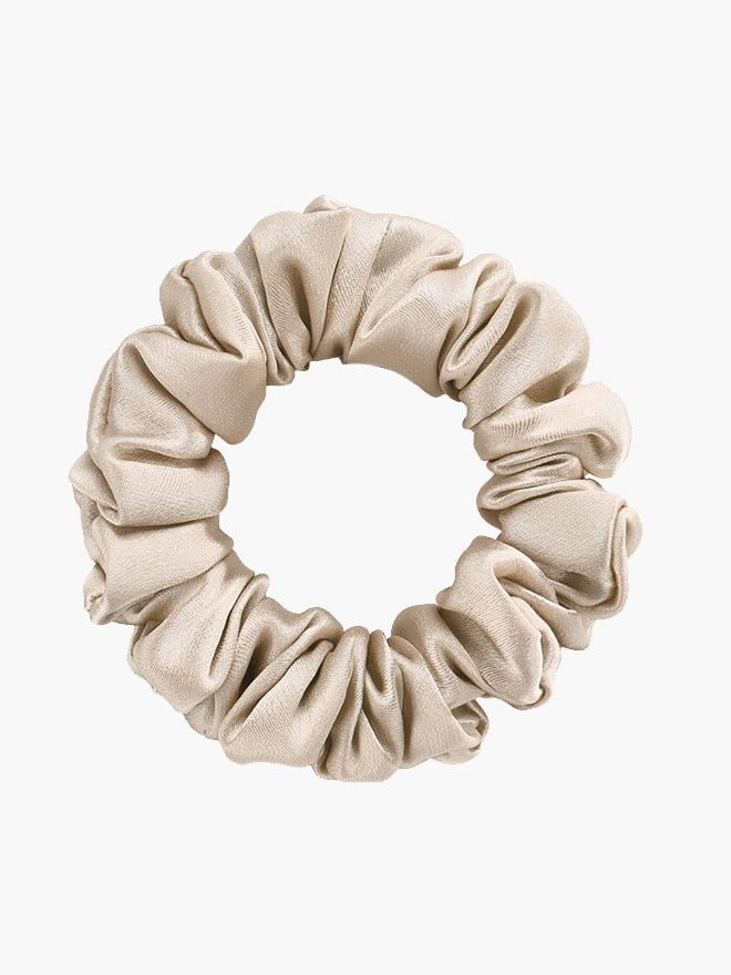 [Beige] SilkSilky-ES 19Momme Seda Pura Scrunchie 004