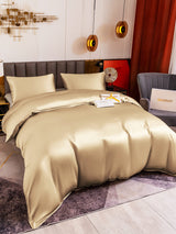 [Beige] SilkSilky-ES 19Momme Juego de ropa de cama 004