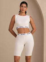[Blanco] SilkSilky-ES Sleeveless Crew Neck Women's Outfit Sets 001