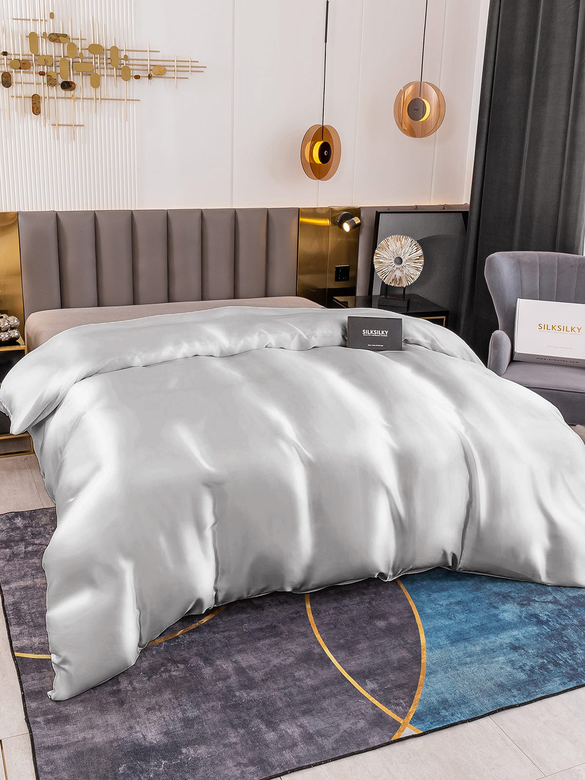 [Plata] SilkSilky-ES 19Momme Seda Pura Duvet Cover 002