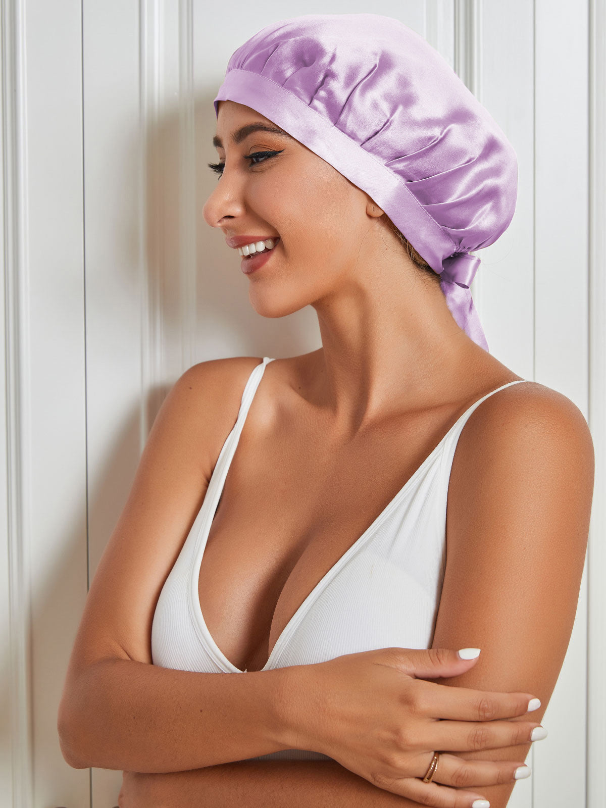 SilkSilky ES Seda Pura Sleep Cap Lavanda 003