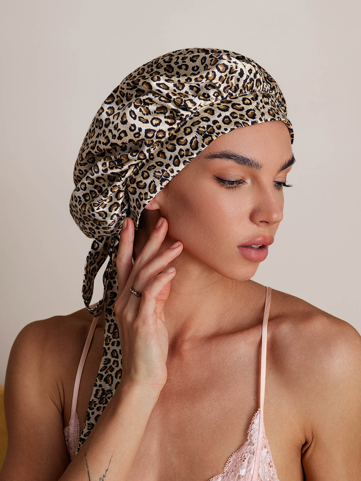 [Leopardo] SilkSilky-ES Seda Pura Sleep Cap 001