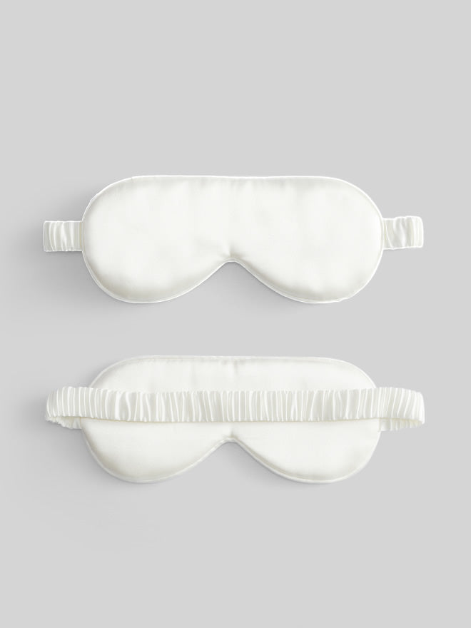 SilkSilky-ES 19Momme Seda Pura Eye Mask Blanco 005