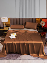 [Café] SilkSilky-ES 22Momme Juego de ropa de cama 001
