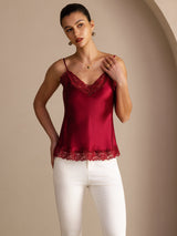 [Vino] SilkSilky-ES V Neck Top de tirantes 003