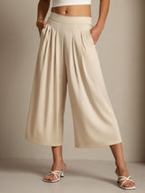 [Beige] SilkSilky-ES 19Momme Seda Womens Pants 001