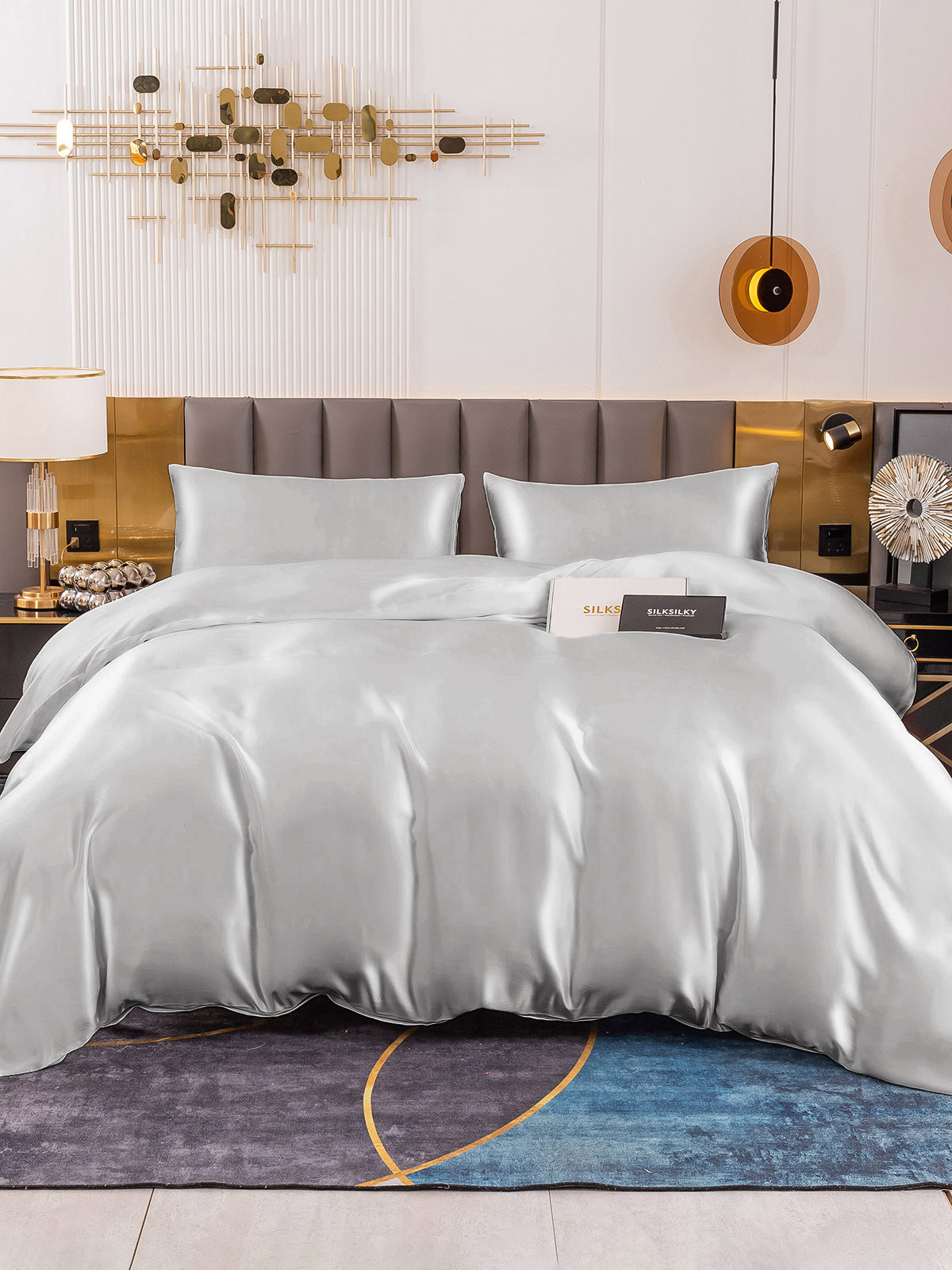 [Plata] SilkSilky-ES 19Momme Seda Pura Bedding Set 001