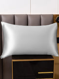 SilkSilky-ES 19Momme Seda Pura Pillowcase Plata 001