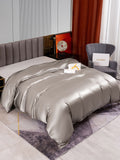 SilkSilky ES 22Momme Seda Pura Duvet Cover Gris 002