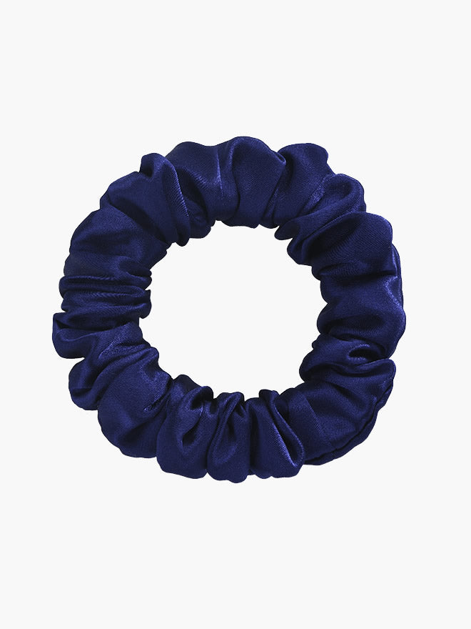[Azul Oscuro] SilkSilky-ES 19Momme Seda Pura Scrunchie 004