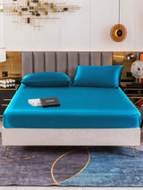 [Azul Real] SilkSilky-ES 19Momme Juego de ropa de cama 002