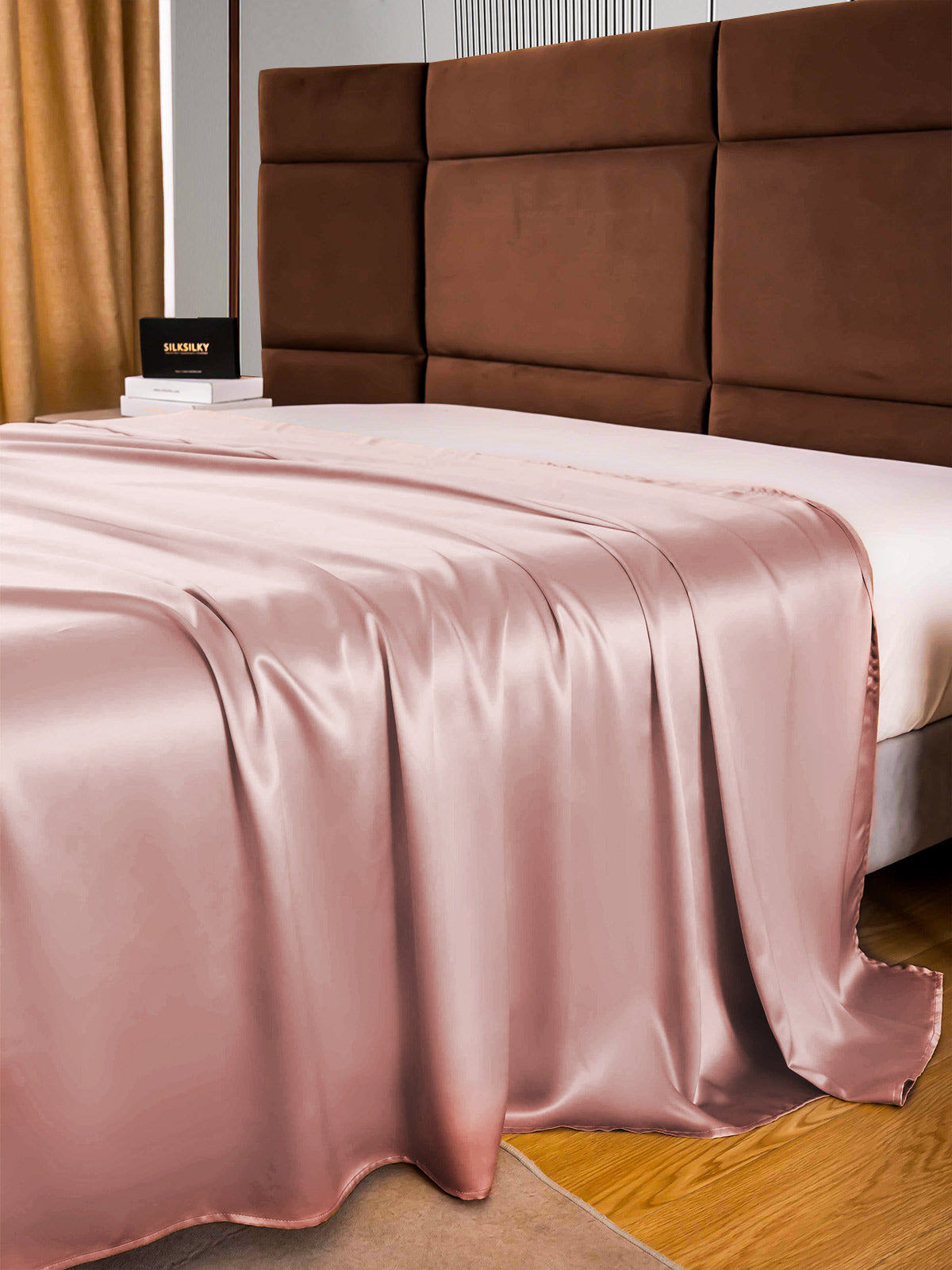 [Malva Pálido] SilkSilky-ES 22Momme Seda Pura Sheet 005