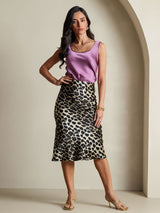 [Leopardo] SilkSilky-ES 19Momme Seda Pura Skirt 007,