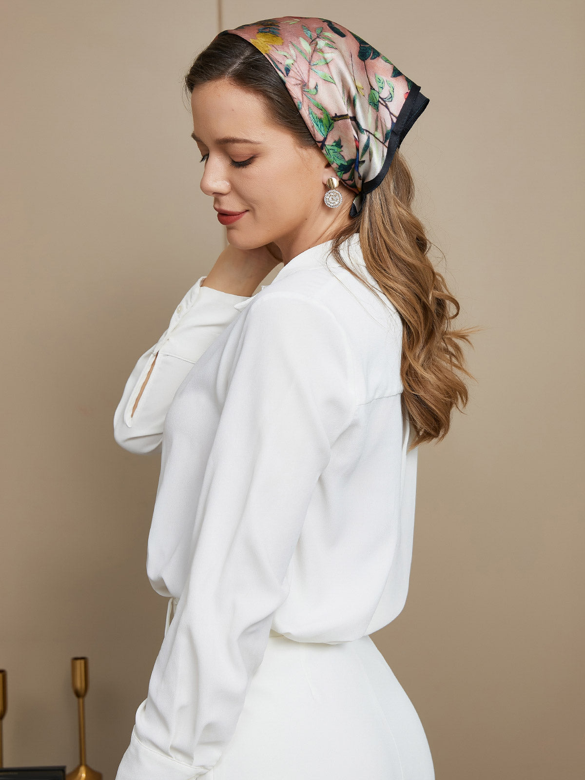 [P044] SilkSilky-ES Seda Pura Scarf 005