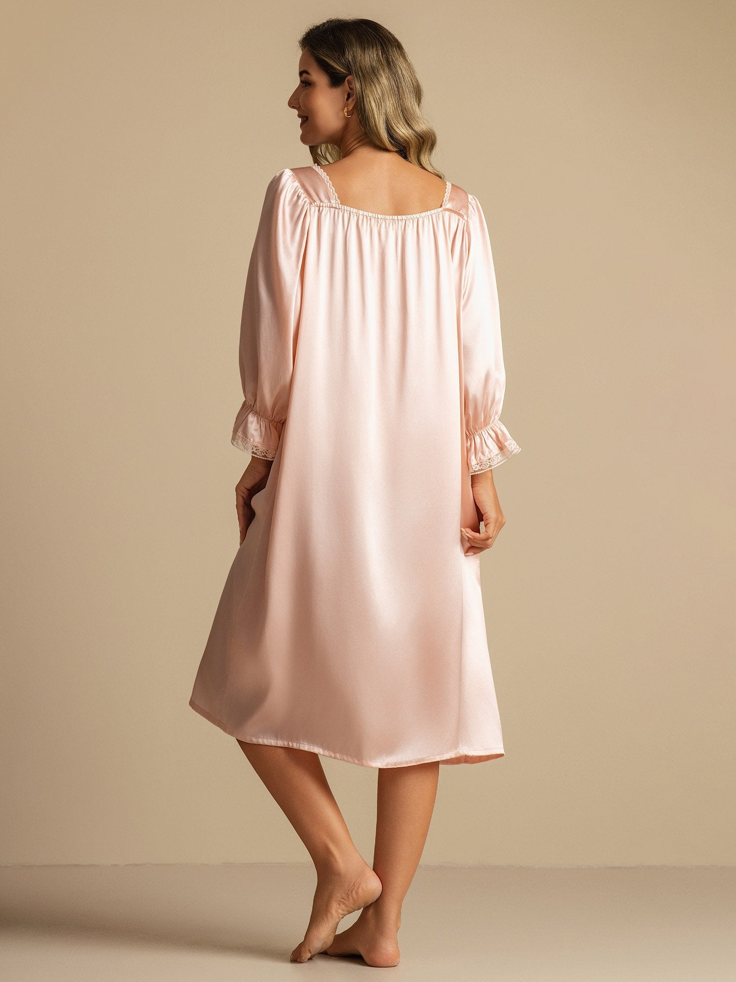 [RosaClaro] SilkSilky-ES Seda Pura Nightgown 002