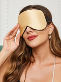 SilkSilky ES 19Momme Seda Pura Eye Mask Champán 001