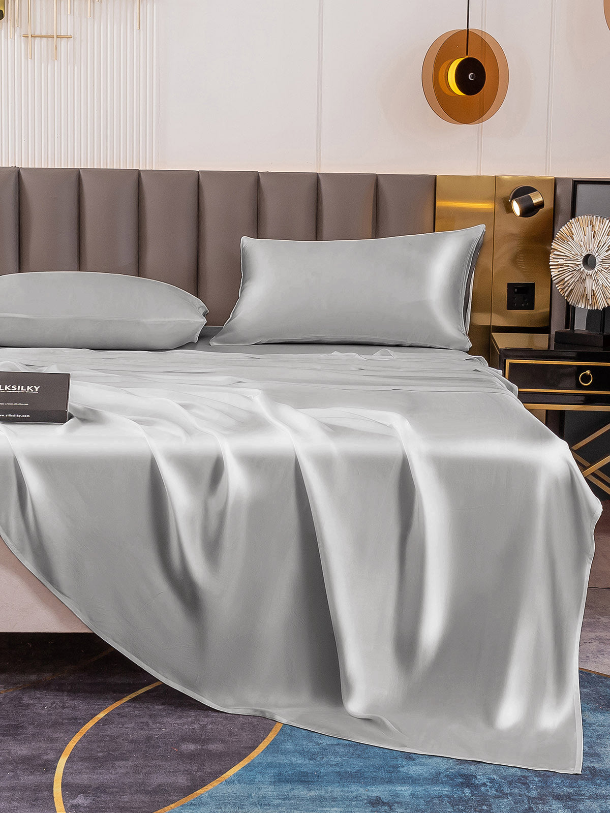 [Plata] SilkSilky-ES 19Momme Seda Pura Bedding Set 006