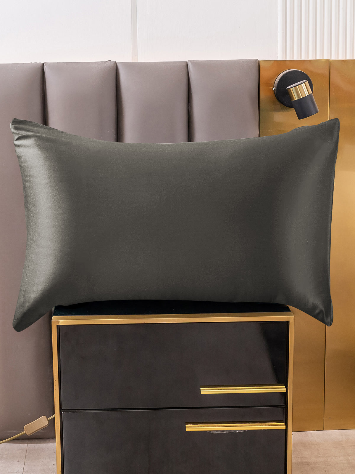 [Gris Oscuro] SilkSilky-ES 19Momme Seda Pura Pillowcase 004