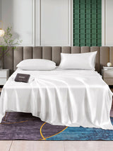 [Blanco] SilkSilky-ES 25Momme Juego de ropa de cama 001