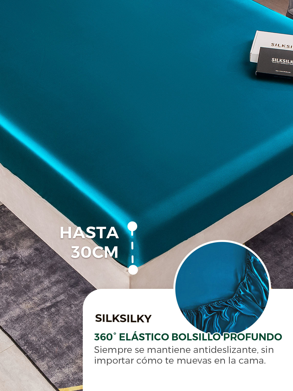 [Azul Real] SilkSilky-ES 25Momme Seda Pura Bedding Set 004