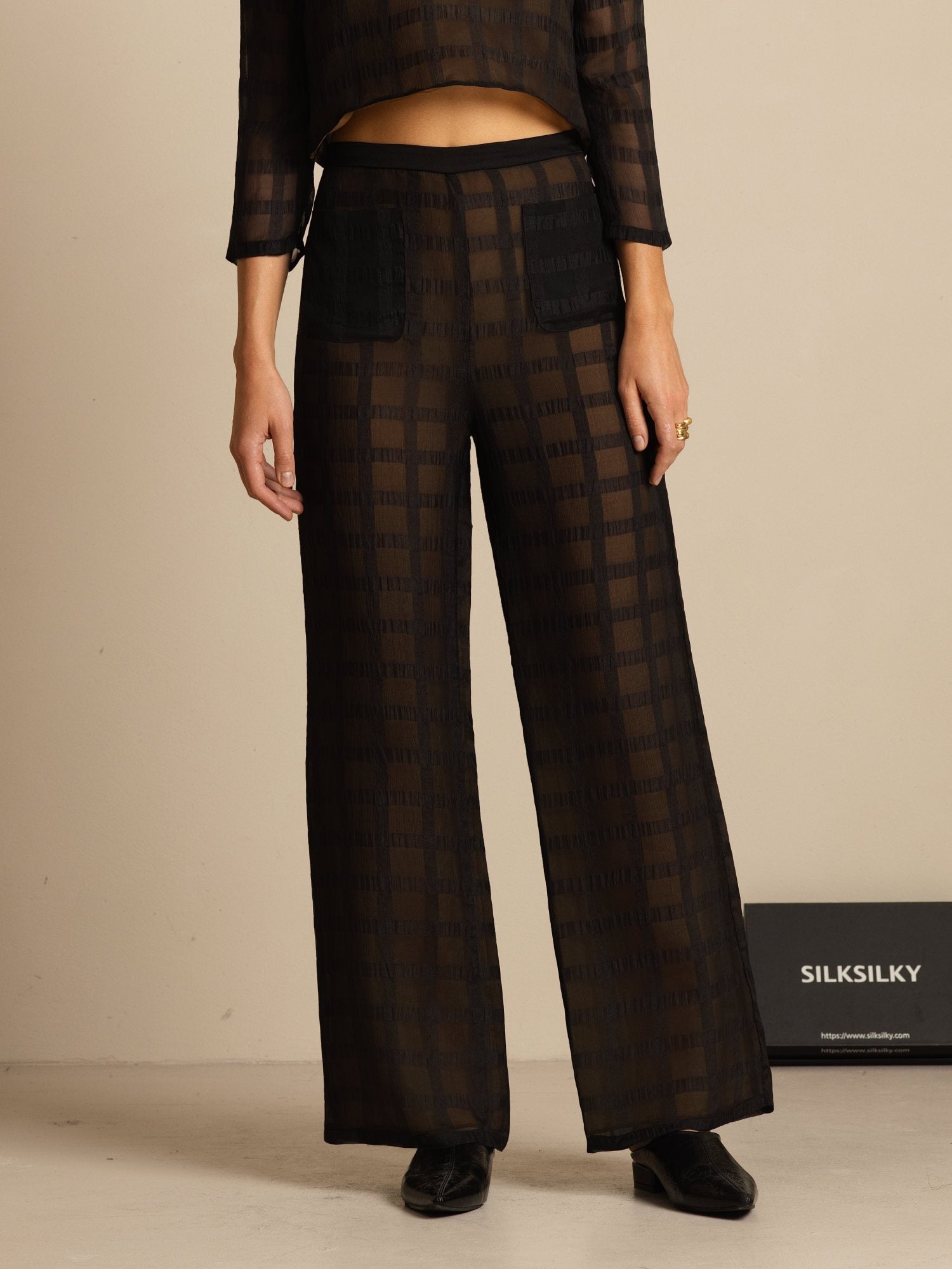 [Negro] SilkSilky-ES Womens Pants 003