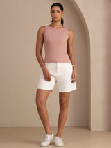 [Rosa] SilkSilky-ES Sleeveless Round Neck Top de tirantes 007