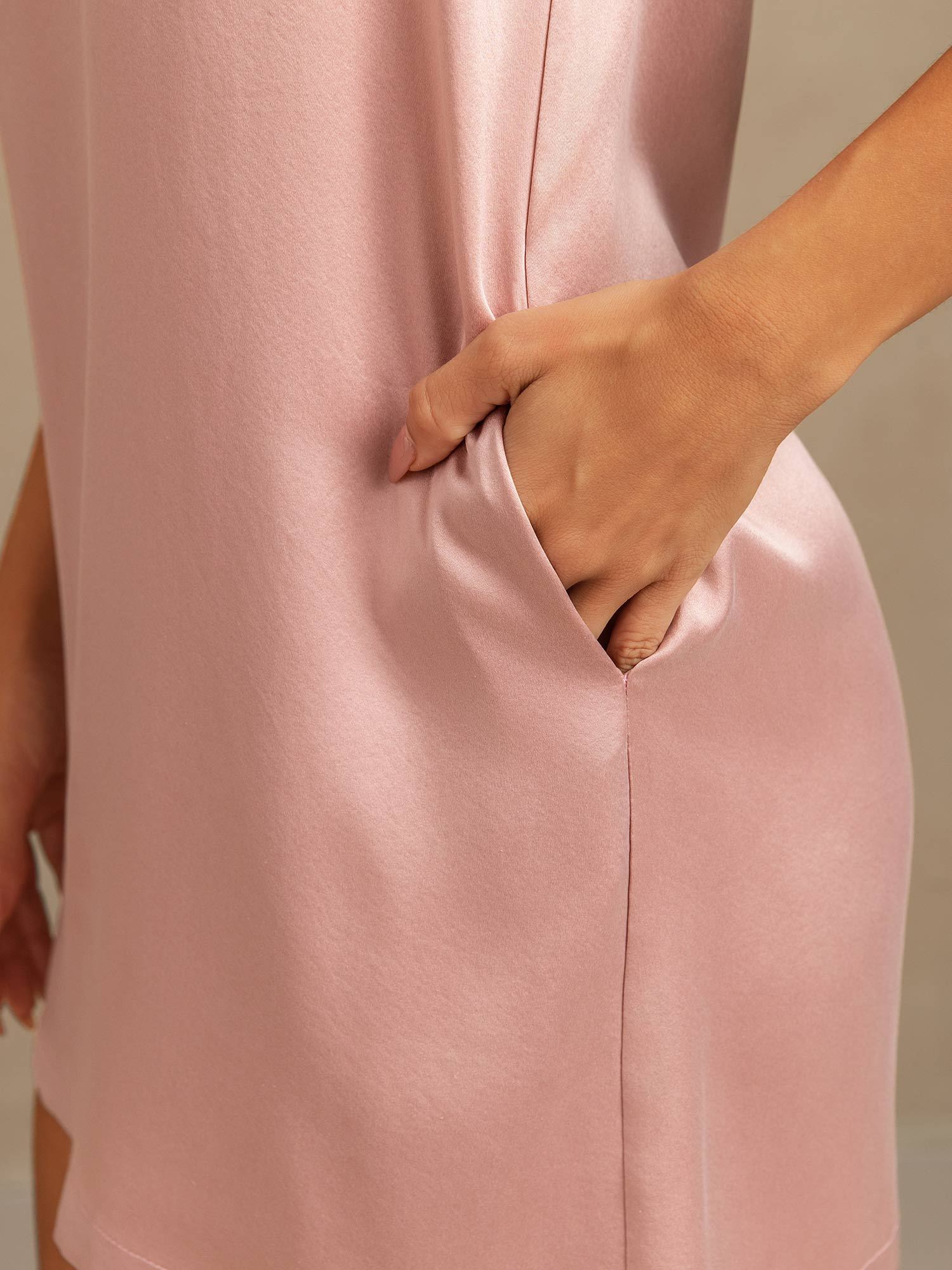 [Piel De Melocotón] SilkSilky-ES 19Momme Seda Nightgown 005,