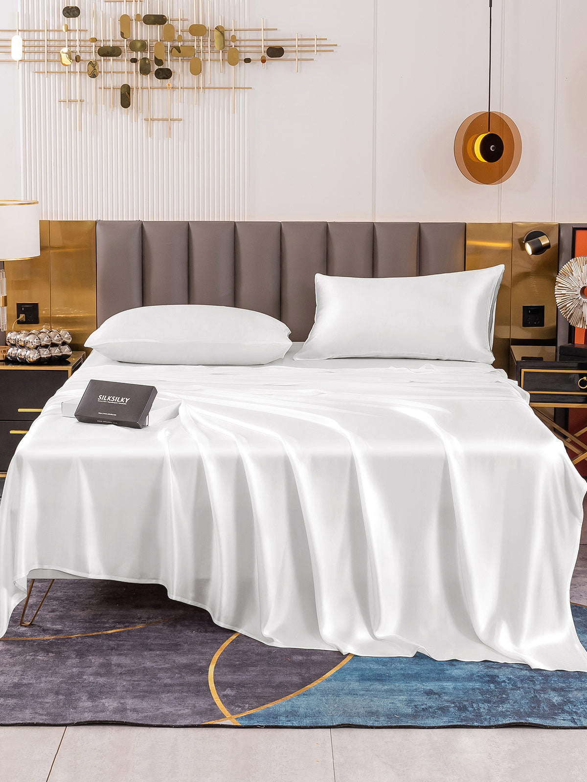 [Blanco] SilkSilky-ES 19Momme Seda Pura Bedding Set 002