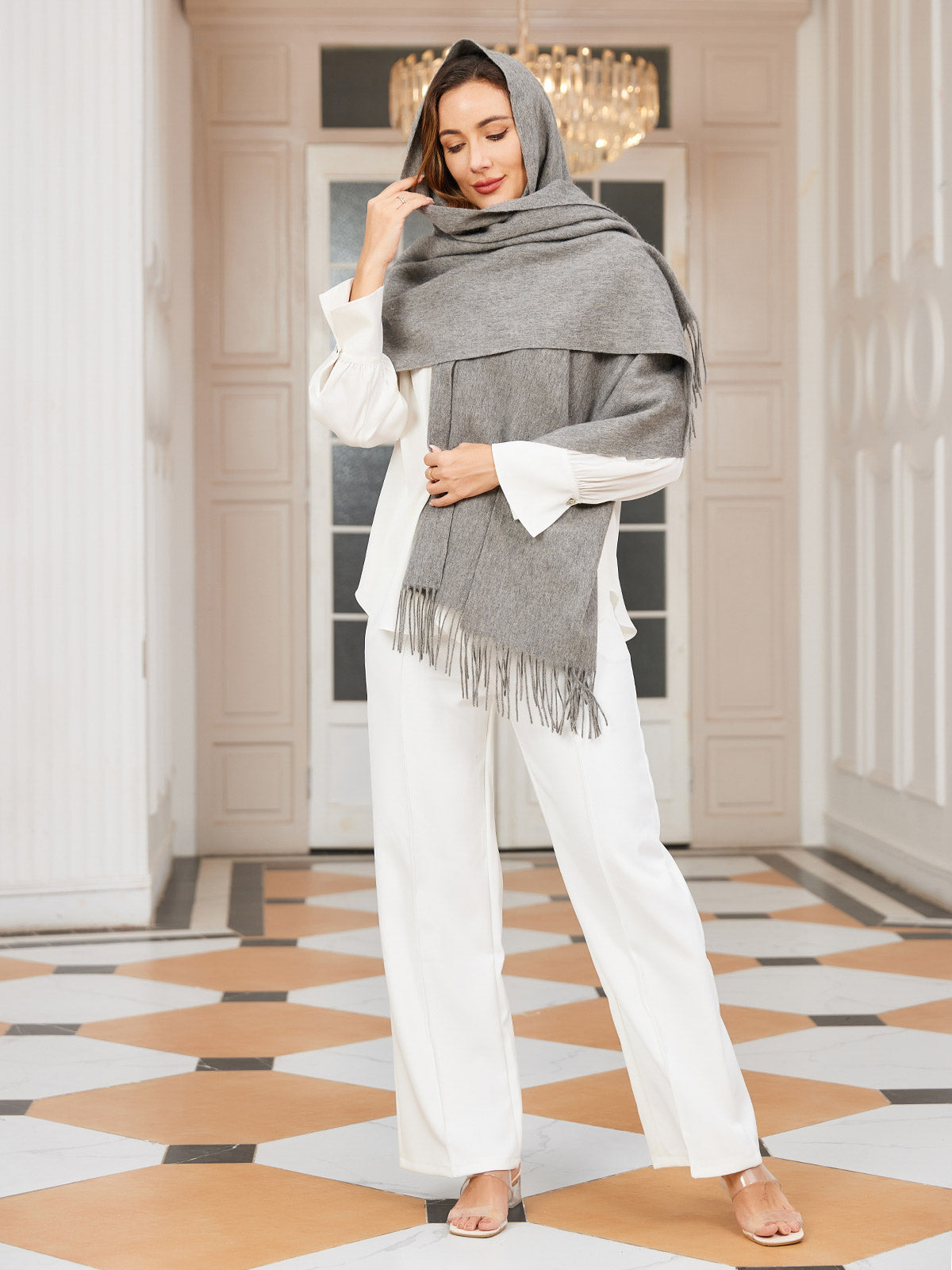 [Gris] SilkSilky-ES Lana Scarf 003