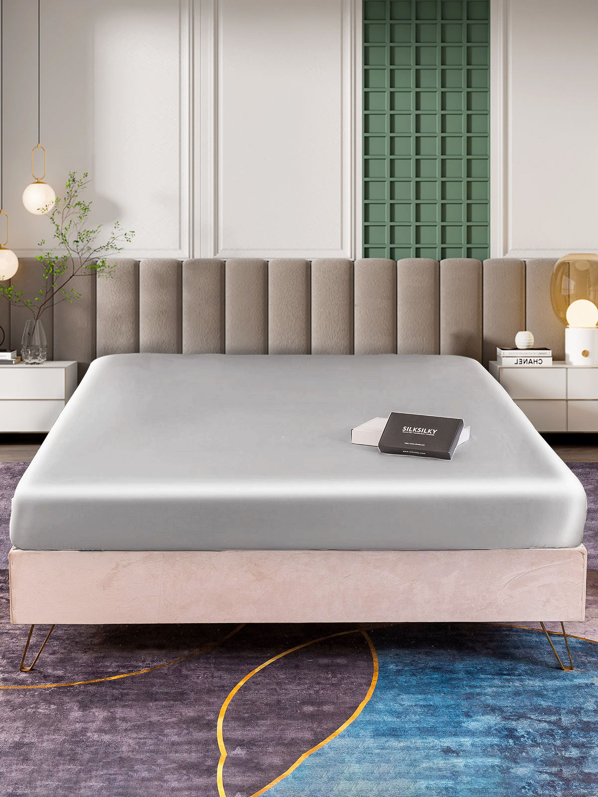 [Plata] SilkSilky-ES 25Momme Seda Pura Sheet 002
