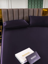 [Morado Oscuro] SilkSilky-ES 25Momme Juego de ropa de cama 005