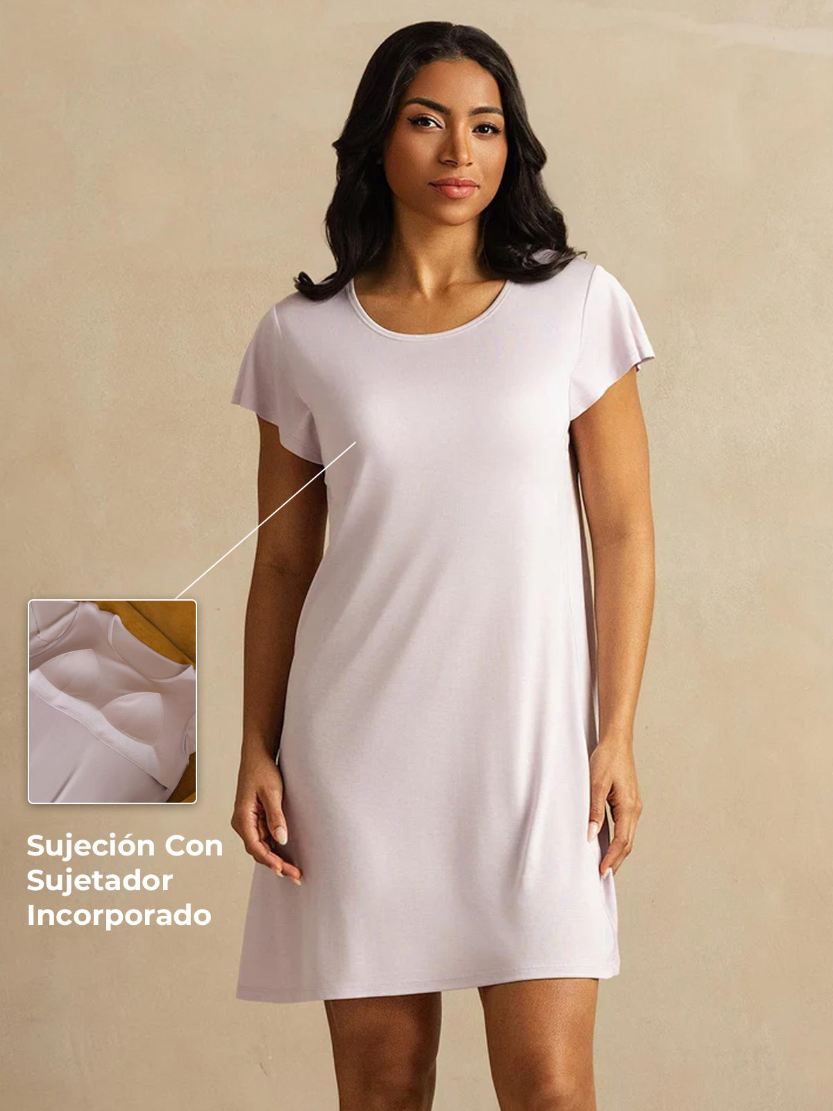 [Lavanda] SilkSilky-ES Seda Pura Nightgown 001,