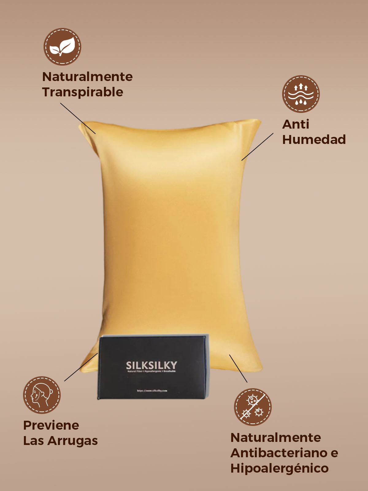 22Momme Funda Almohada de Seda - Cierre Sobre