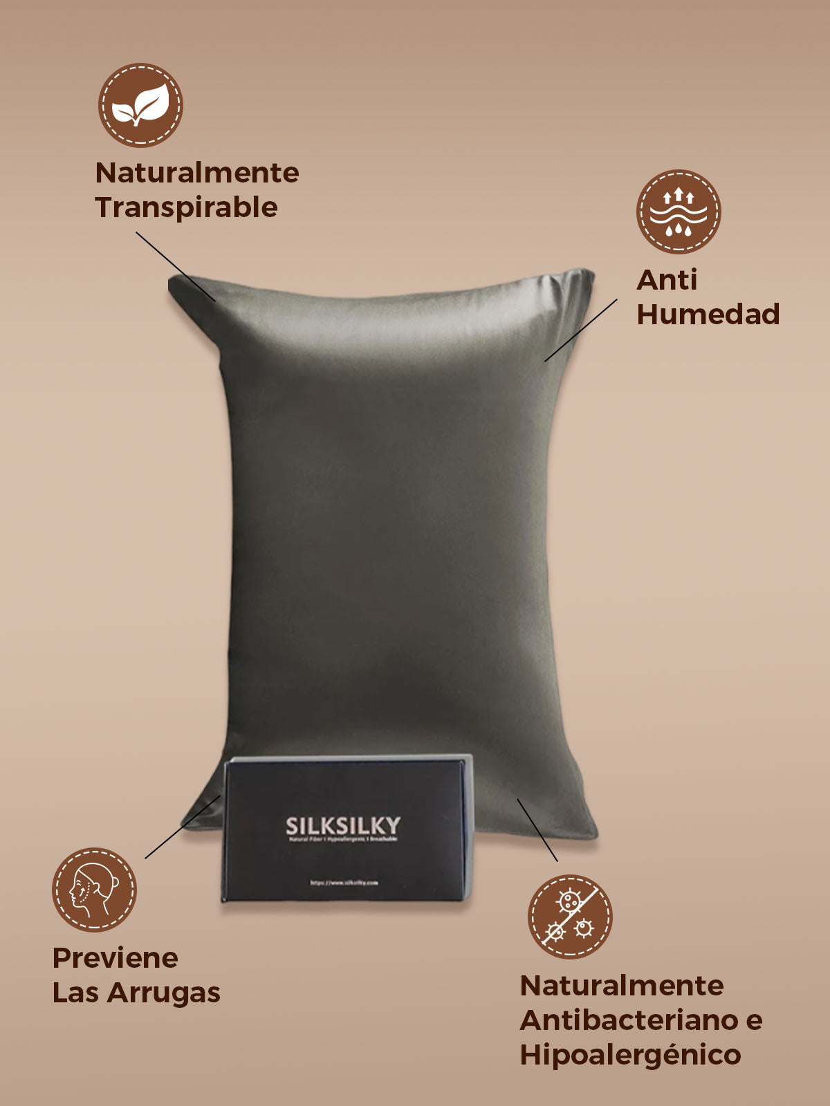 30Momme Funda De Almohada De Seda - Cierre Sobre