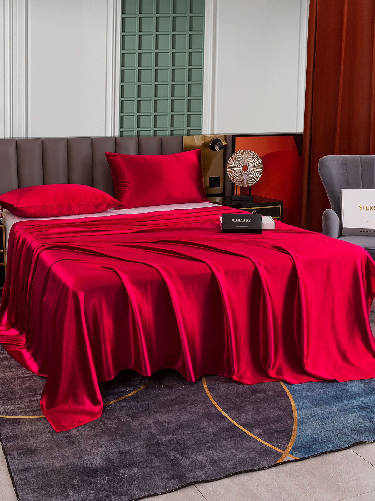 [Vino] SilkSilky-ES 25Momme Seda Pura Bedding Set 001