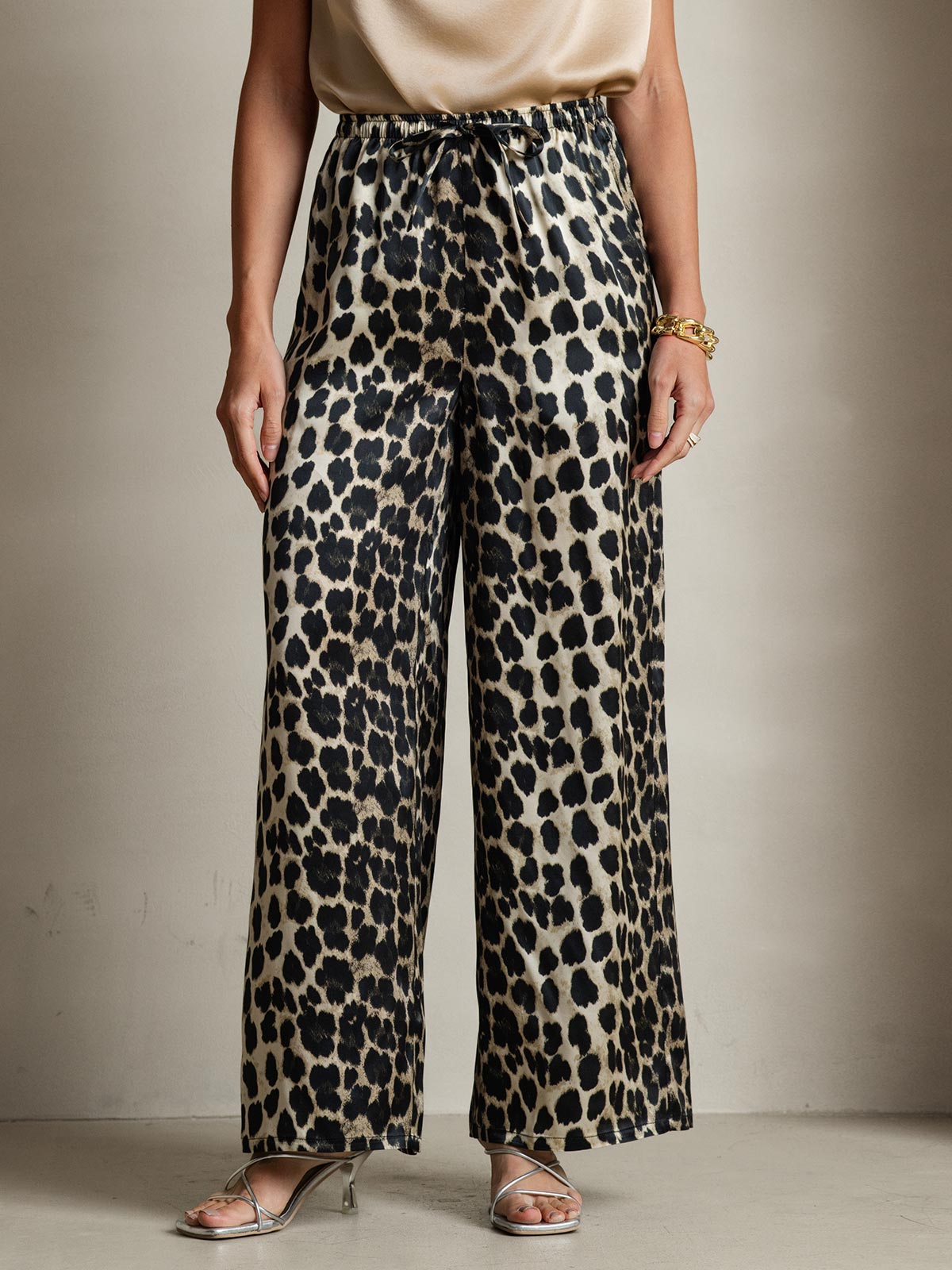 [Leopardo] SilkSilky-ES Seda Pura Womens Pants 005