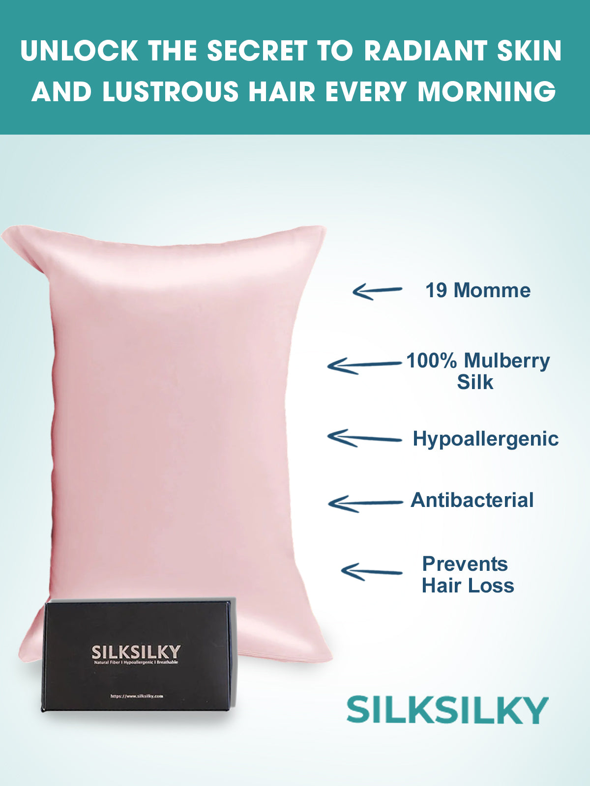 [Rosa] SilkSilky-ES 19Momme Seda Pura Pillowcase 003