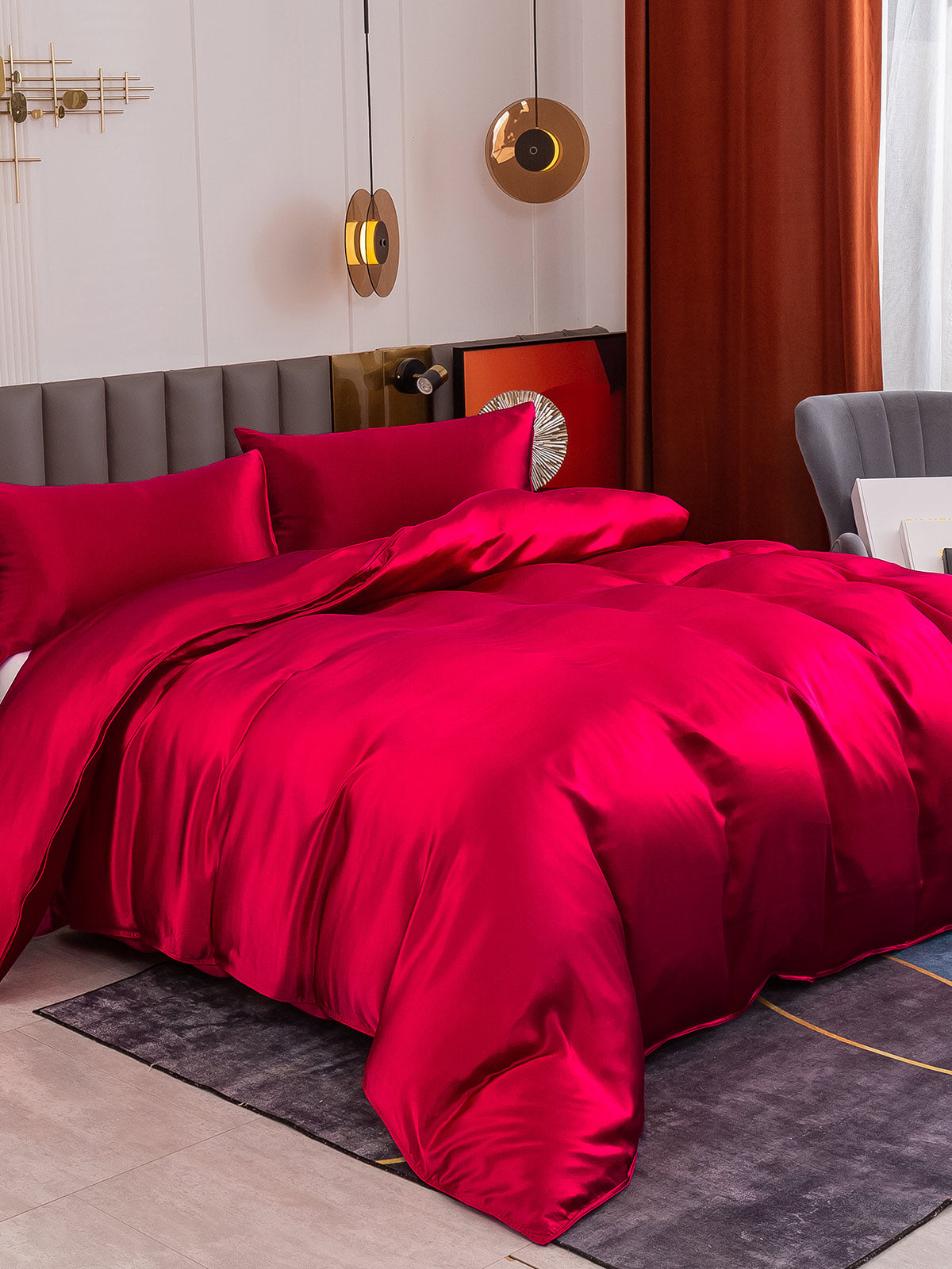 [Vino] SilkSilky-ES 19Momme Seda Pura Bedding Set 001