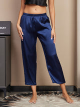 [Azul Oscuro] SilkSilky-ES Women's Sleep Pants 003