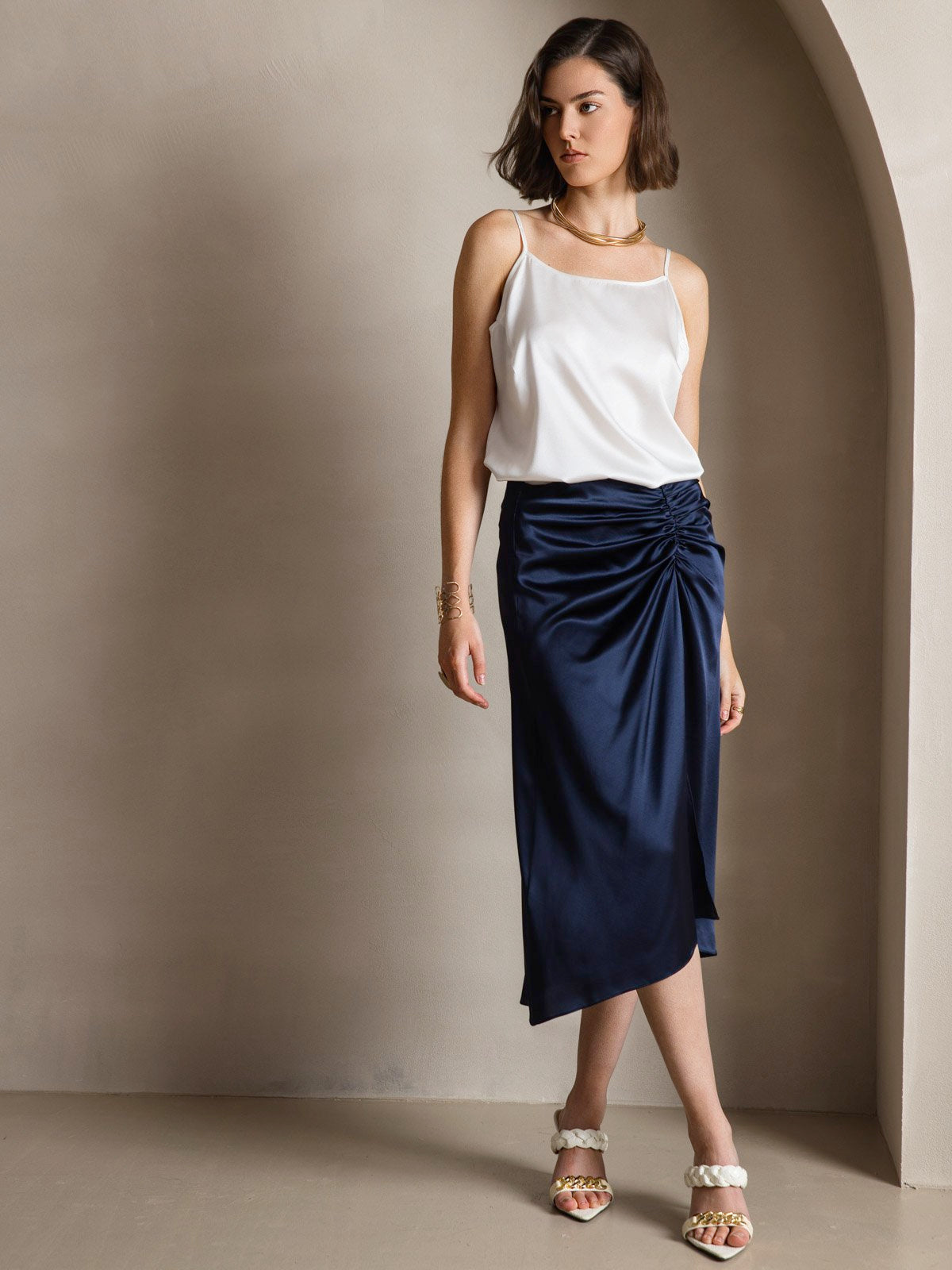 [Blanco] SilkSilky-ES 19Momme Seda Camisoles 009