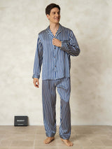 [Raya Marina] SilkSilky-ES 19Momme Seda Pura Mens Pajamas 007,