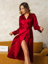 [Vino] SilkSilky-ES Long Sleeve Bata de mujer 001