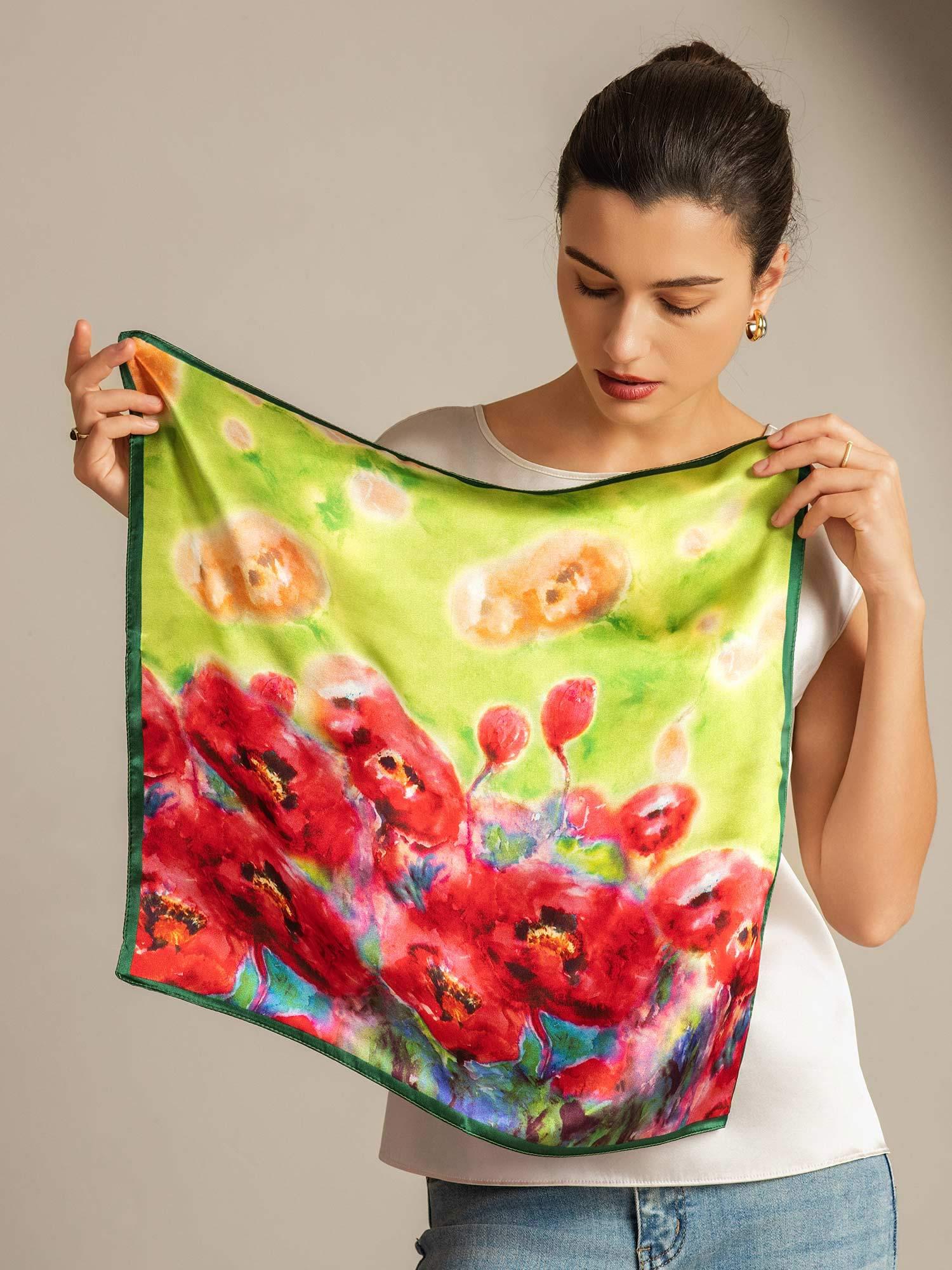 [P099] SilkSilky-ES Seda Pura Scarf 002,