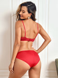 SilkSilky ES Tejido de seda Panty Rojo 002