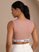 [Rosa] SilkSilky-ES Sleeveless Crew Neck Top de tirantes 002