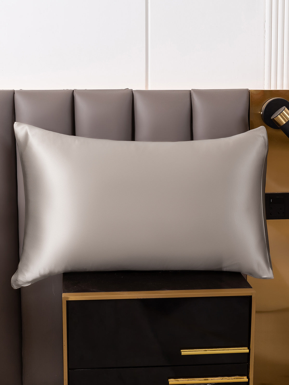 [Gris] SilkSilky-ES 22Momme Seda Pura Pillowcase 001